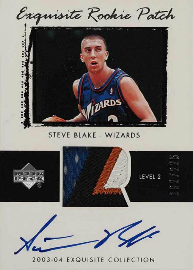 2003 Upper Deck Exquisite Collection Steve Blake #62 Basketball Card