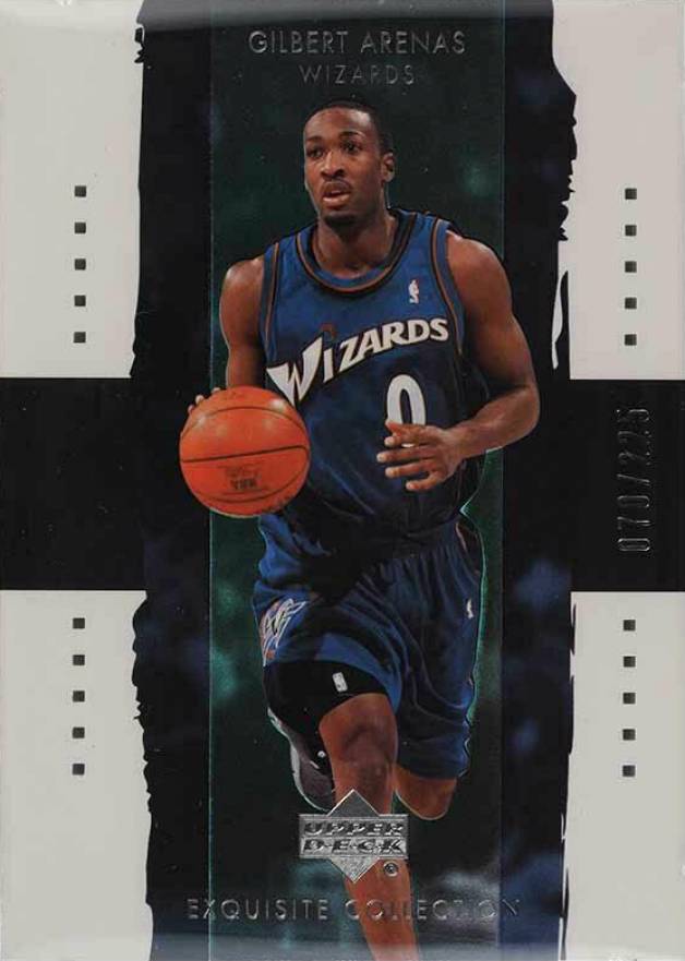 2003 Upper Deck Exquisite Collection Gilbert Arenas #41 Basketball Card