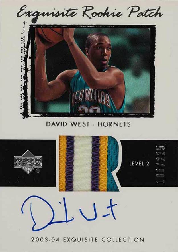 2003 Upper Deck Exquisite Collection David West #64 Basketball Card