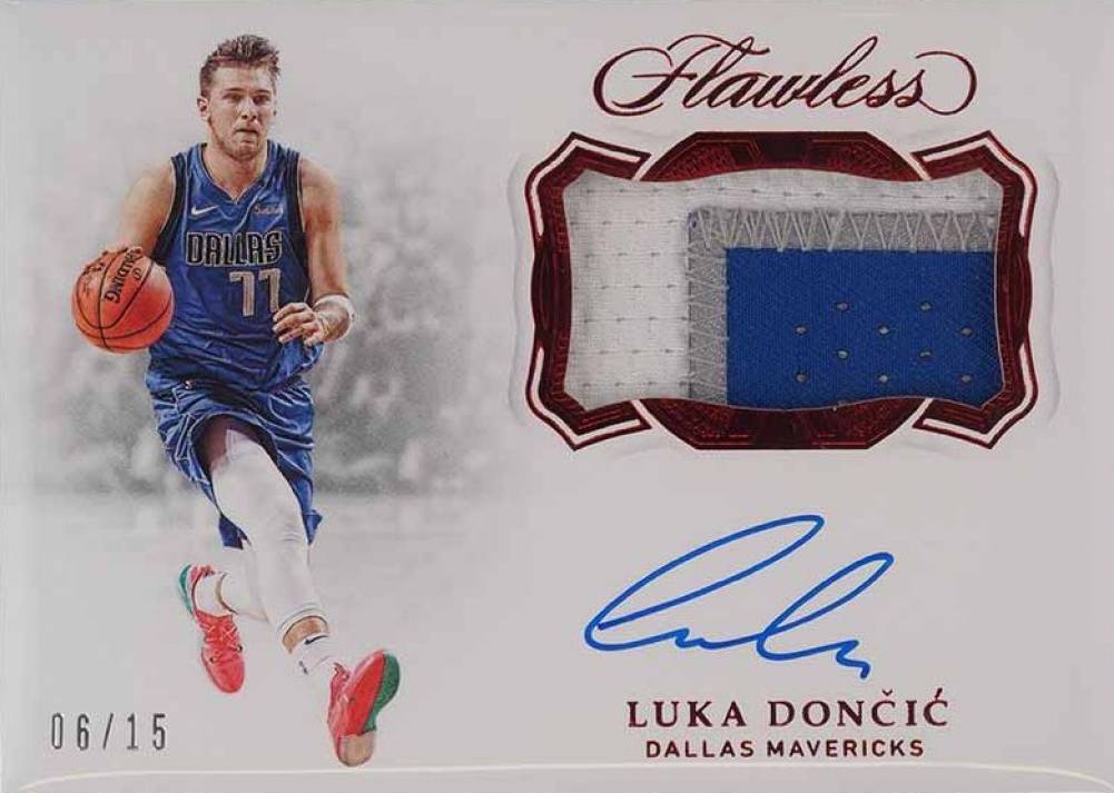 2018 Panini Flawless Horizontal Patch Autograph Luka Doncic #LDC Basketball Card