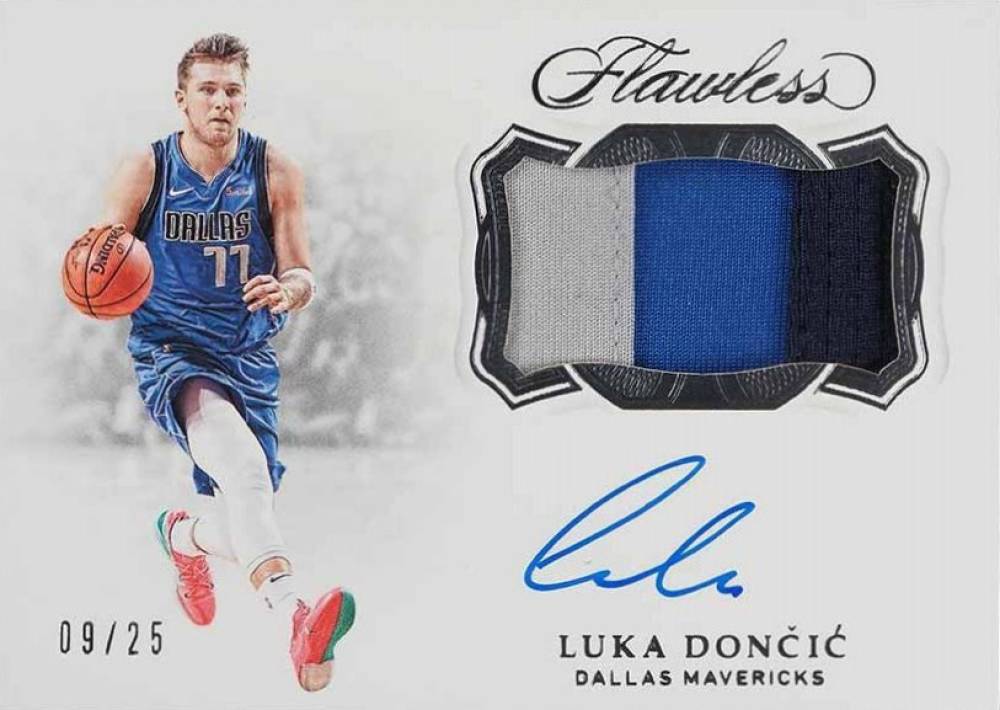 2018 Panini Flawless Horizontal Patch Autograph Luka Doncic #LDC Basketball Card