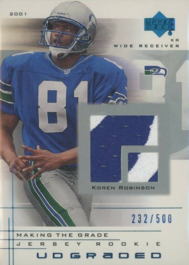 2001 Upper Deck Graded Koren Robinson #51 Football Card