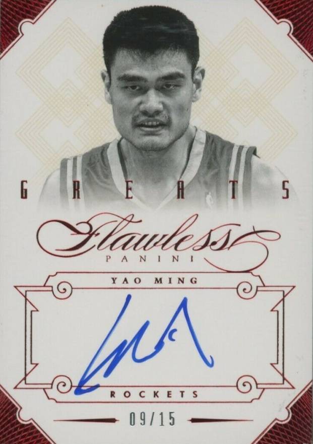 2012 Panini Flawless Greats Autograph Yao Ming #1 Basketball Card