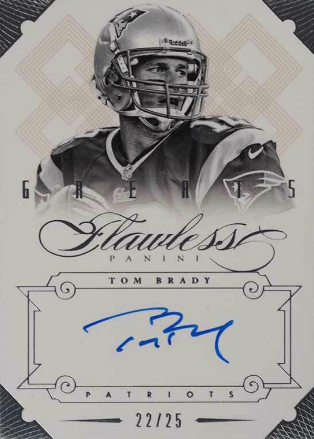 2014 Panini Flawless Greats Autograph Tom Brady #9 Football Card