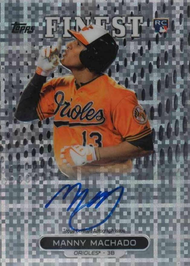 2013 Finest Rookie Autographs Manny Machado #RA-MM Baseball Card