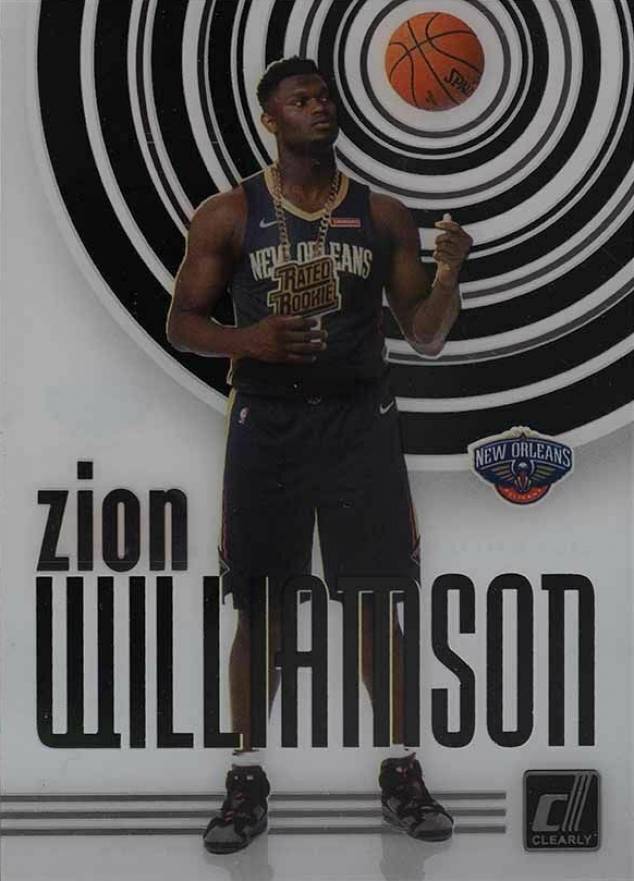 2019 Panini Clearly Donruss Rookie Special Zion Williamson #ZW Basketball Card