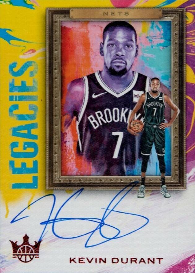 2019 Panini Court Kings Legacies Signatures Kevin Durant #KDU Basketball Card