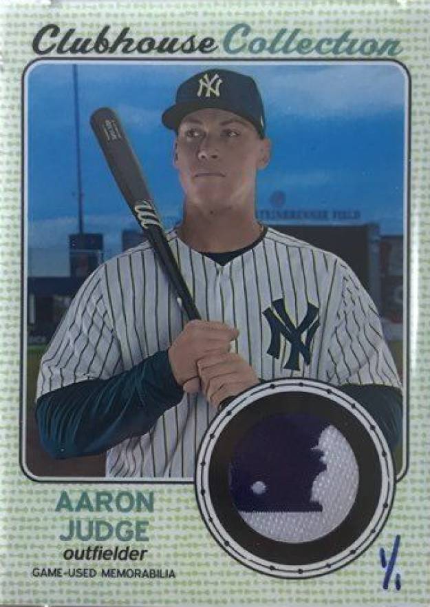 2017 Topps Heritage Clubhouse Collection Relics Aaron Judge #AJU Baseball Card