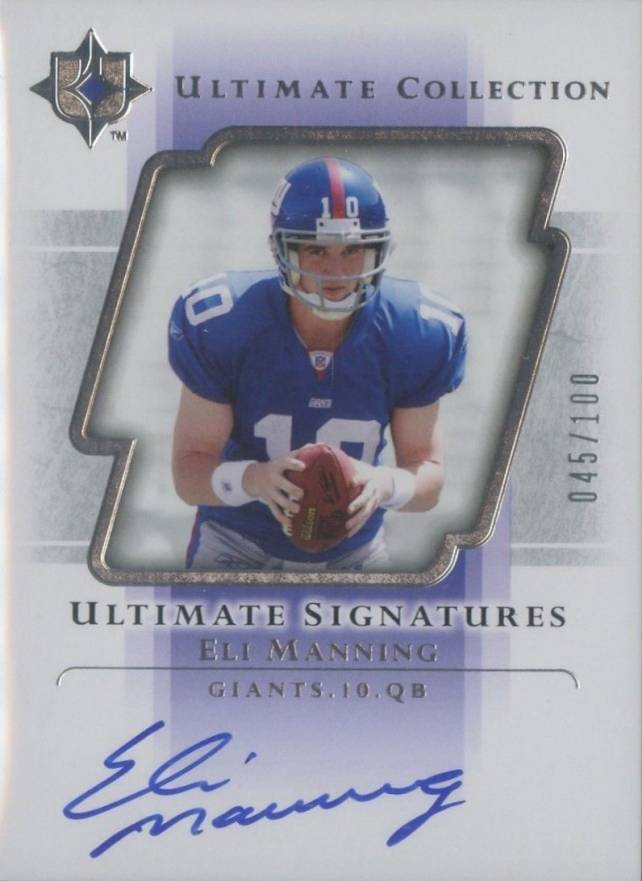 2004 Ultimate Collection Ultimate Signatures Eli Manning #US-EM Football Card