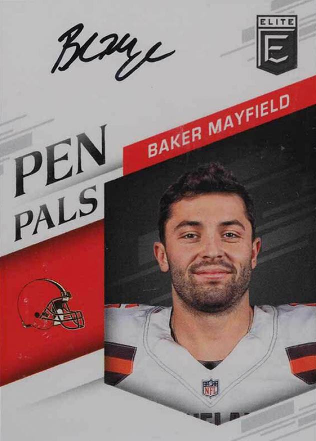 2018 Panini Donruss Elite Pen Pals Autograph Baker Mayfield #BM Football Card