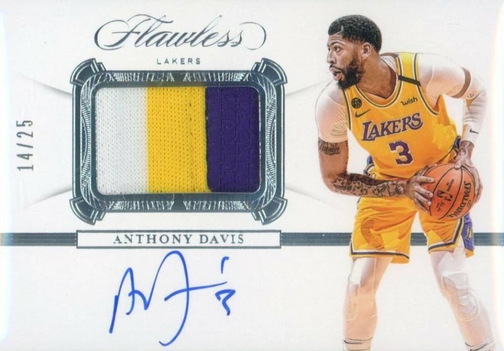 2019 Panini Flawless Signatures Prime Materials Anthony Davis #SPATD Basketball Card