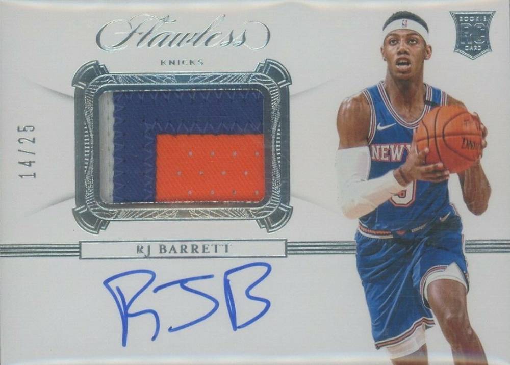 2019 Panini Flawless Signatures Prime Materials RJ Barrett #SPRJB Basketball Card