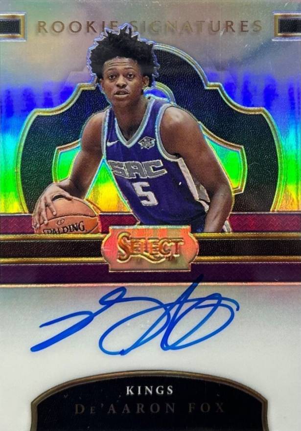 2017 Panini Select Rookie Signatures DE'Aaron Fox #DEA Basketball Card