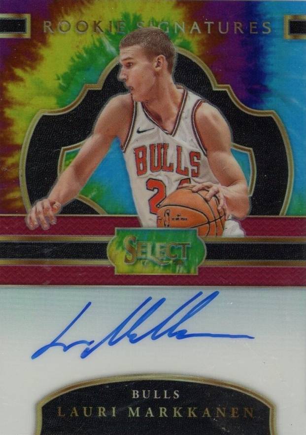 2017 Panini Select Rookie Signatures Lauri Markkanen #LAU Basketball Card