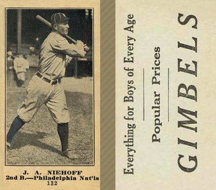 1916 Gimbels J. A. Niehoff #132 Baseball Card