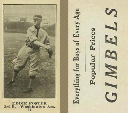 1916 Gimbels Eddie Foster #61 Baseball Card