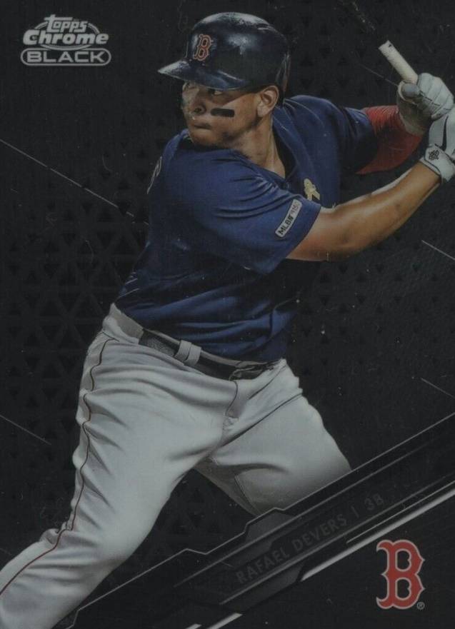 2020 Topps Chrome Black Rafael Devers #87 Baseball Card