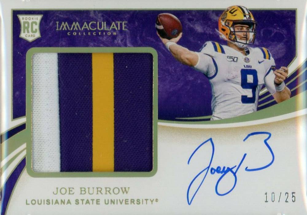 2020 Panini Immaculate Collegiate Joe Burrow #102 Football Card