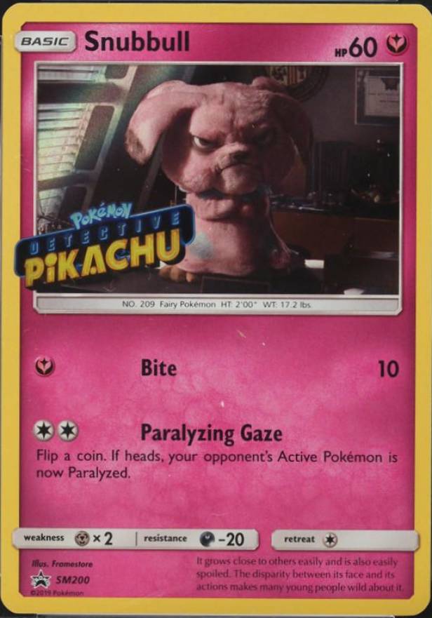 2019 Pokemon SM Black Star Promo Snubbull-Holo #SM200 TCG Card