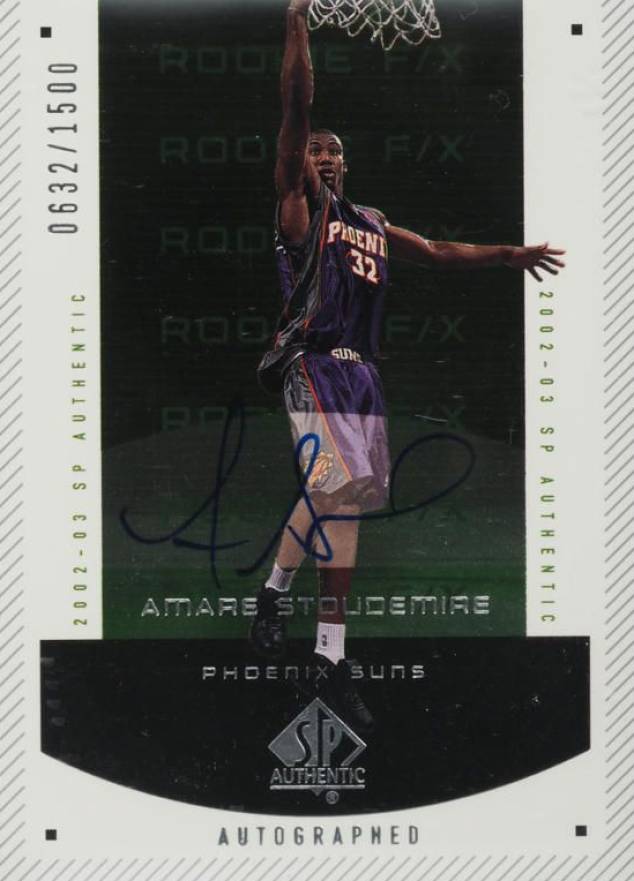 2002 SP Authentic Amar'e Stoudemire #150 Basketball Card