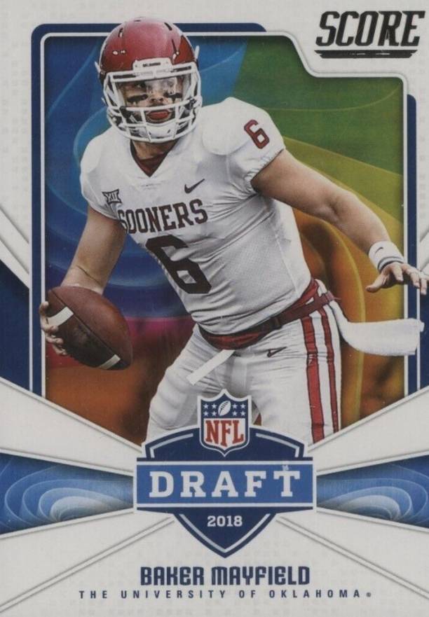 2018 Panini Score NFL Draft Baker Mayfield #17 Football Card