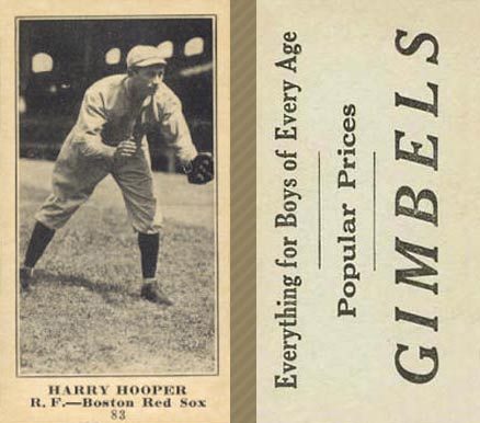 1916 Gimbels (M101-5) Harry Hooper #83 Baseball Card