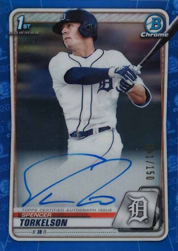 2020 Bowman Draft Chrome Draft Picks Autographs Spencer Torkelson #CDAST Baseball Card