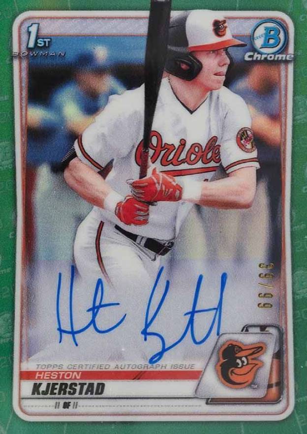 2020 Bowman Draft Chrome Draft Picks Autographs Heston Kjerstad #CDAHK Baseball Card