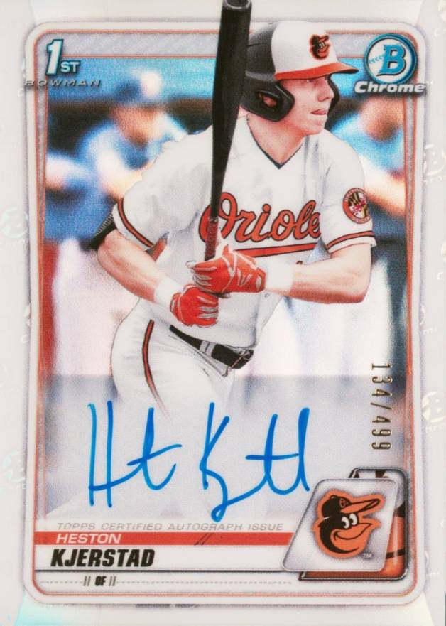 2020 Bowman Draft Chrome Draft Picks Autographs Heston Kjerstad #CDAHK Baseball Card