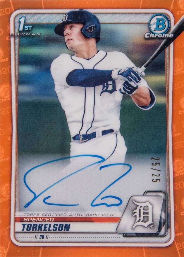 2020 Bowman Draft Chrome Draft Picks Autographs Spencer Torkelson #CDAST Baseball Card