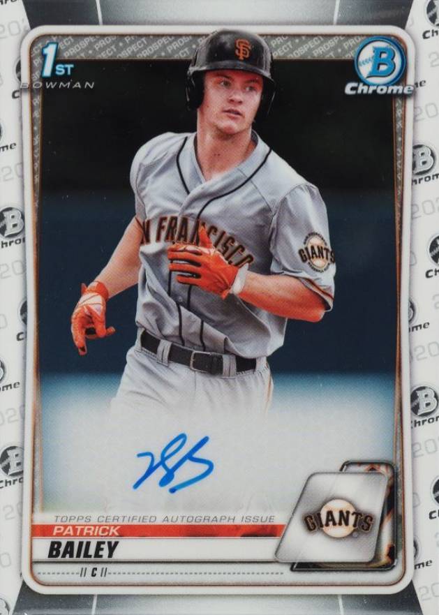 2020 Bowman Draft Chrome Draft Picks Autographs Patrick Bailey #CDAPB Baseball Card