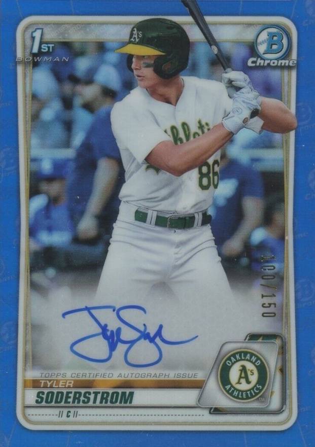 2020 Bowman Draft Chrome Draft Picks Autographs Tyler Soderstrom #CDATS Baseball Card