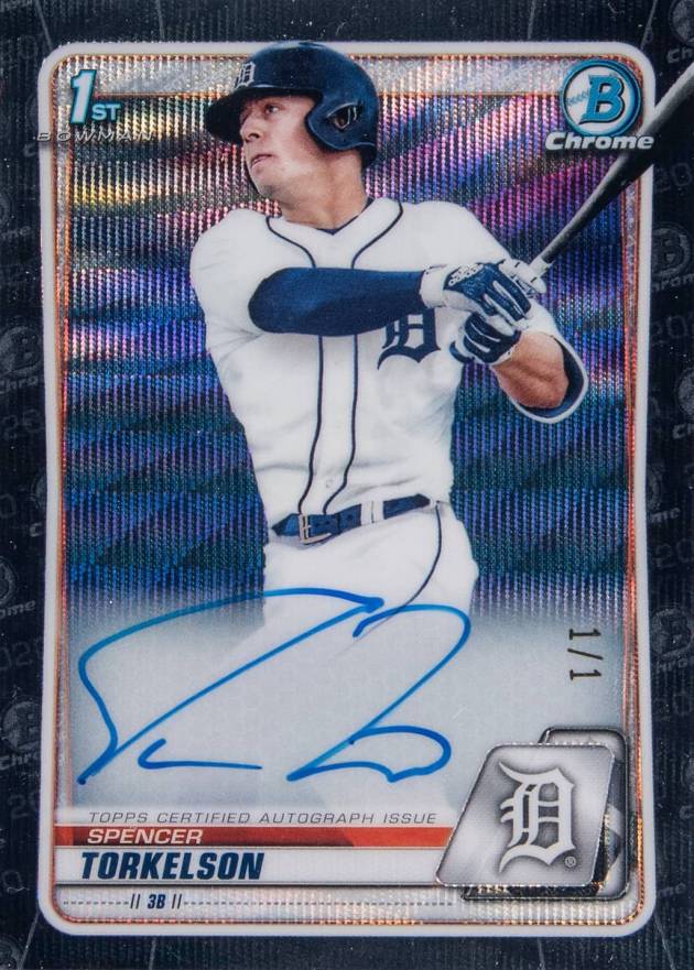 2020 Bowman Draft Chrome Draft Picks Autographs Spencer Torkelson #CDAST Baseball Card