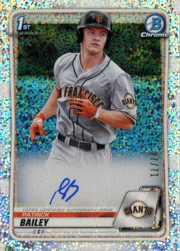 2020 Bowman Draft Chrome Draft Picks Autographs Patrick Bailey #CDAPB Baseball Card