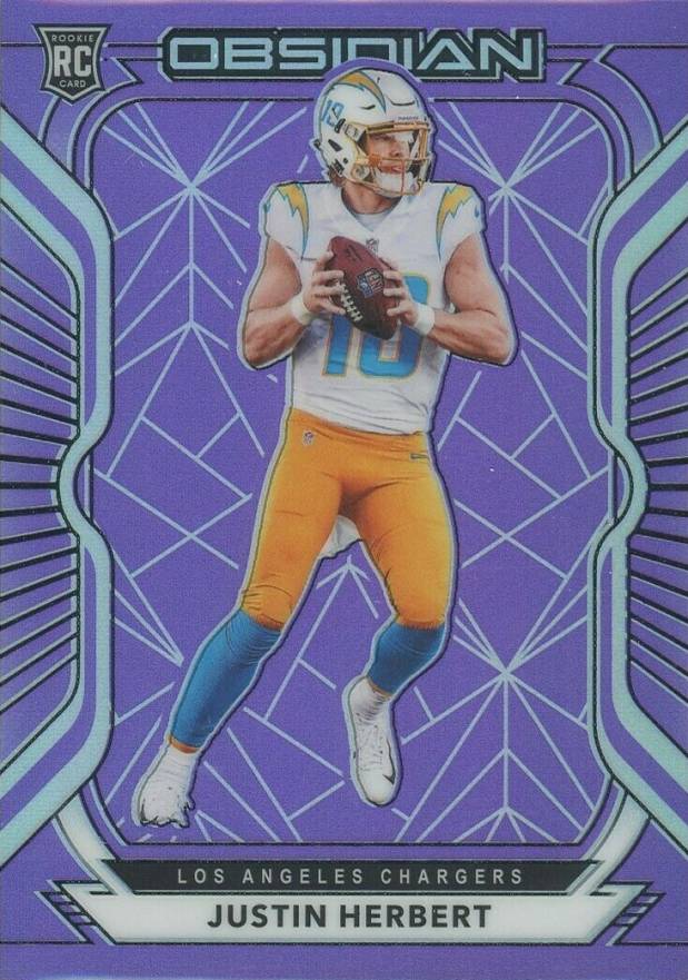 2020 Panini Obsidian Justin Herbert #104 Football Card