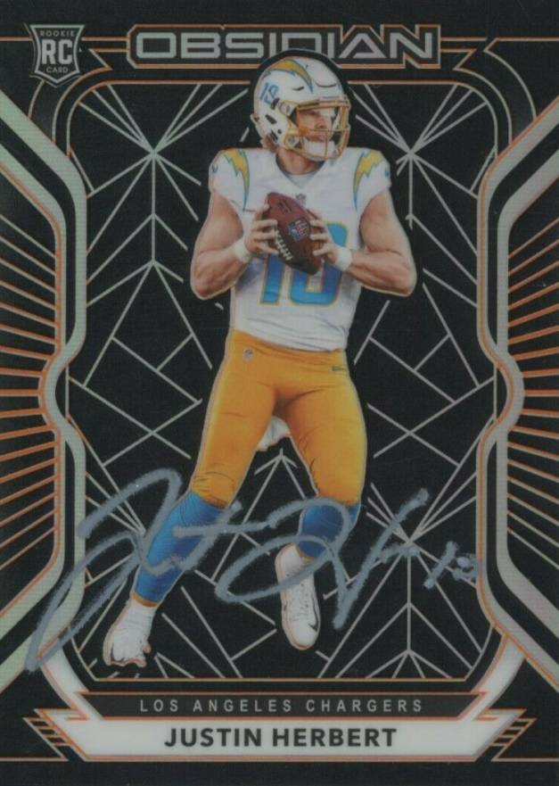 2020 Panini Obsidian Justin Herbert #104 Football Card