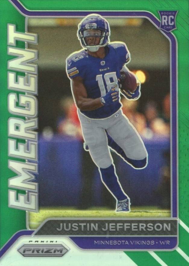 2020 Panini Prizm Emergent Justin Jefferson #10 Football Card