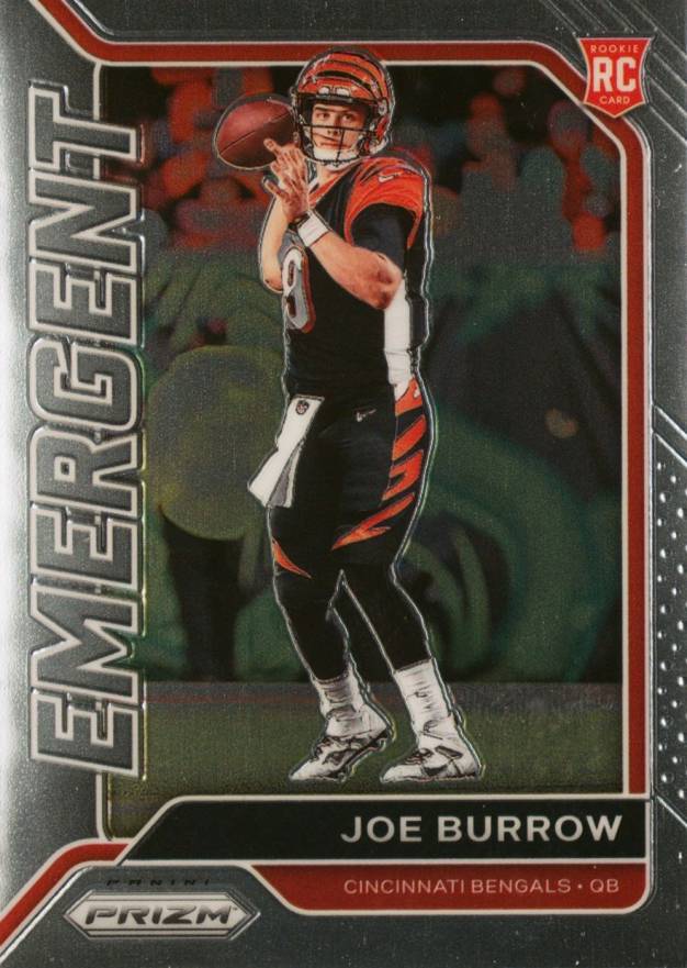 2020 Panini Prizm Emergent Joe Burrow #1 Football Card