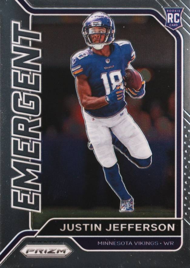 2020 Panini Prizm Emergent Justin Jefferson #10 Football Card