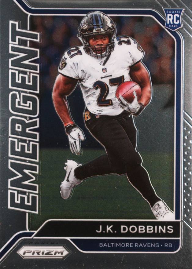 2020 Panini Prizm Emergent J.K. Dobbins #5 Football Card