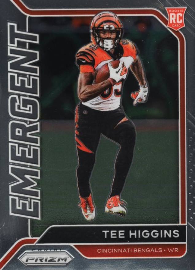 2020 Panini Prizm Emergent Tee Higgins #17 Football Card