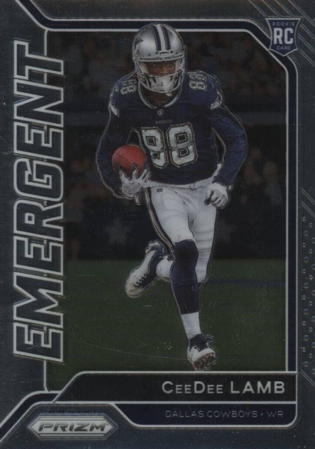 2020 Panini Prizm Emergent Ceedee Lamb #7 Football Card