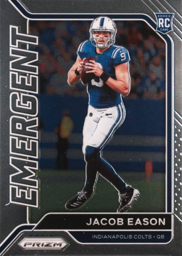 2020 Panini Prizm Emergent Jacob Eason #13 Football Card