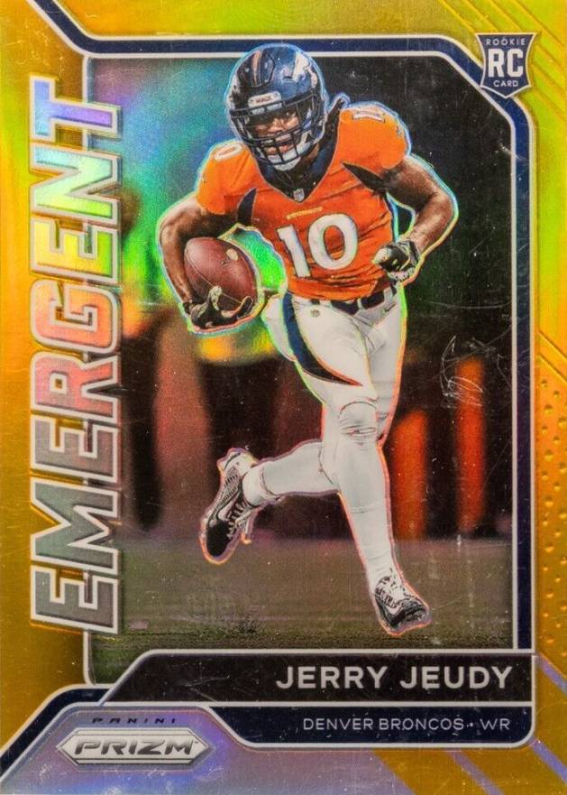 2020 Panini Prizm Emergent Jerry Jeudy #8 Football Card