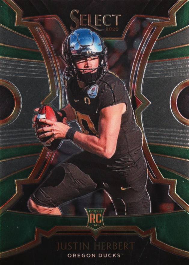 2020 Panini Chronicles Draft Picks Select Justin Herbert #4 Football Card