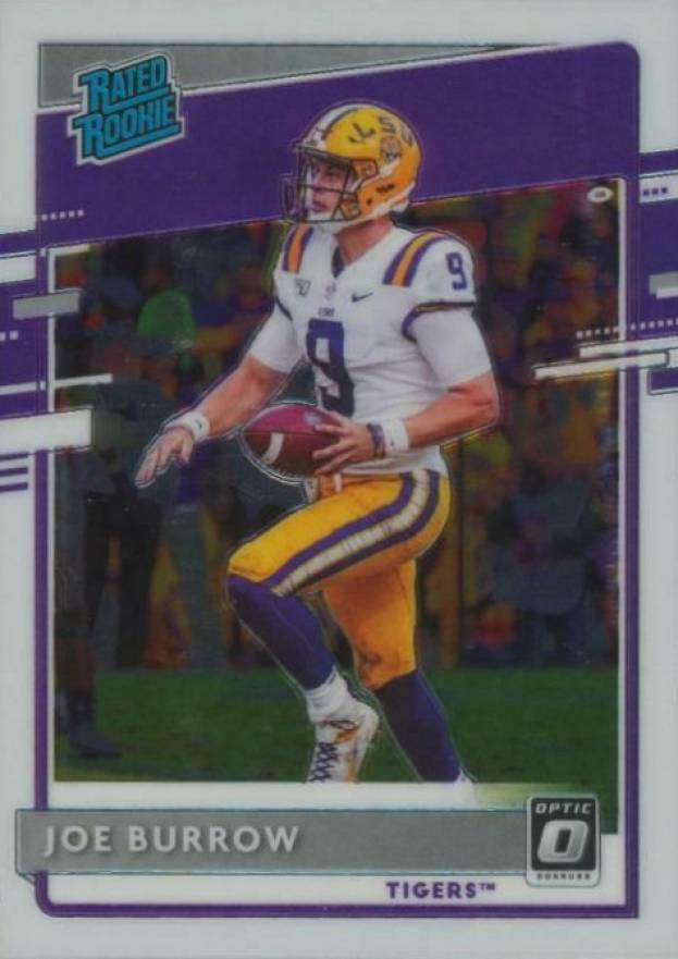 2020 Panini Chronicles Draft Picks Donruss Optic Rated Rookies Joe Burrow #1 Football Card