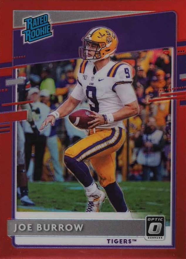 2020 Panini Chronicles Draft Picks Donruss Optic Rated Rookies Joe Burrow #1 Football Card