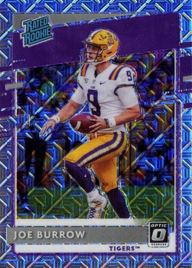 2020 Panini Chronicles Draft Picks Donruss Optic Rated Rookies Joe Burrow #1 Football Card