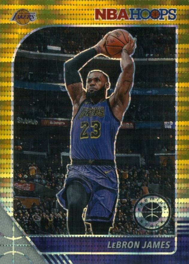 2019 Panini Hoops Premium Stock LeBron James #87 Basketball Card