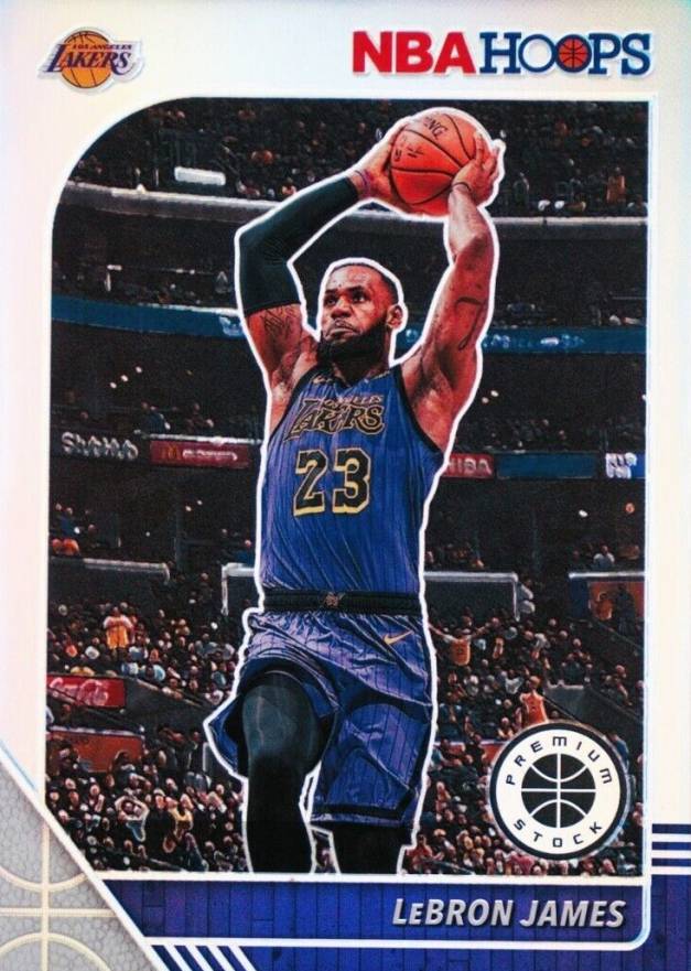 2019 Panini Hoops Premium Stock LeBron James #87 Basketball Card